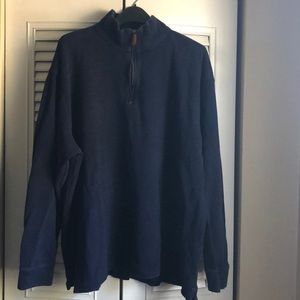 RL Polo 3/4 zip shirt in navy
